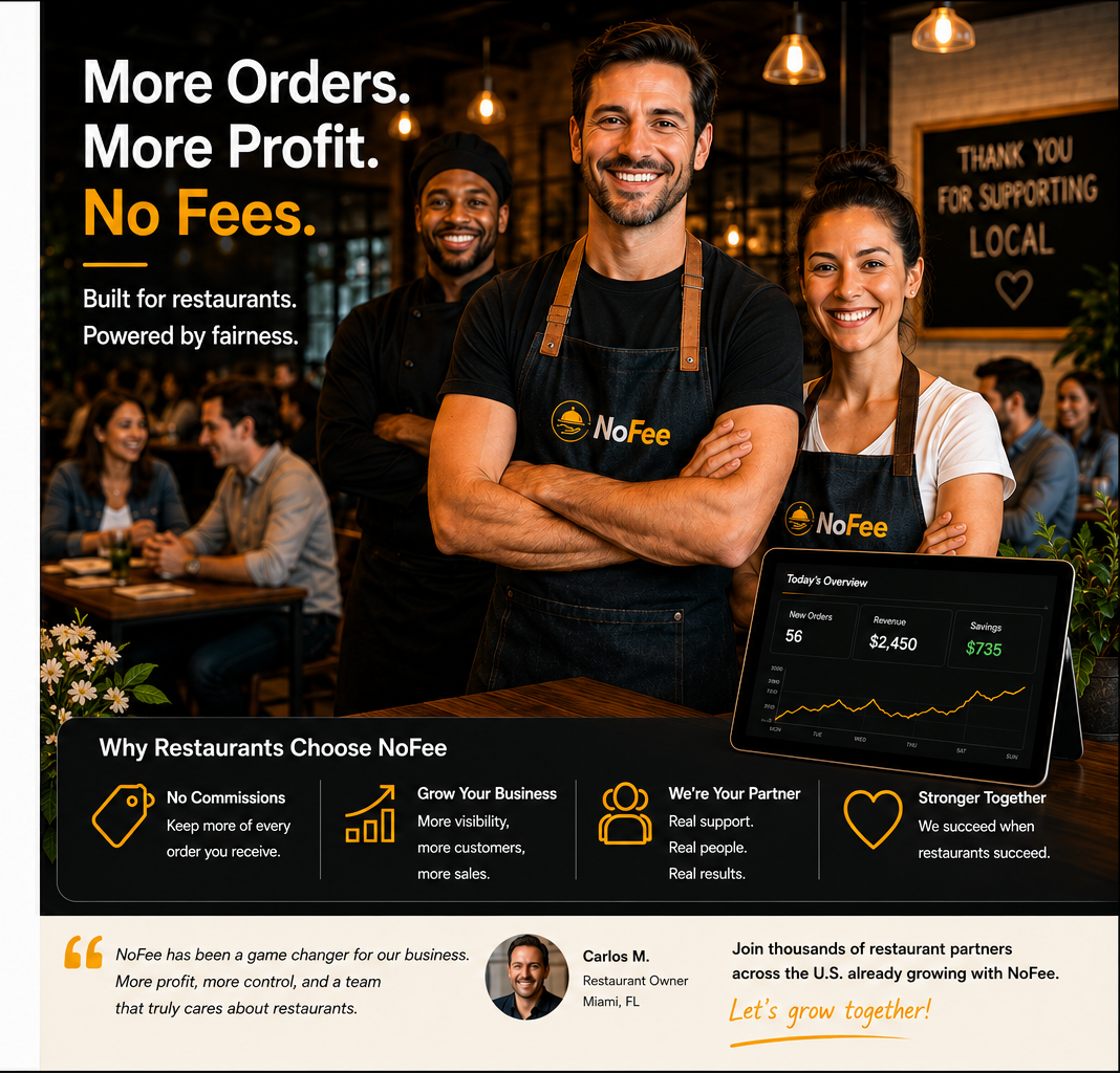 NoFee — More Orders. More Profit. No Fees.